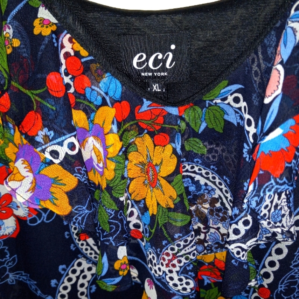 Floral Maxi Dress, Multi Color, Size XL - Picture 5 of 9